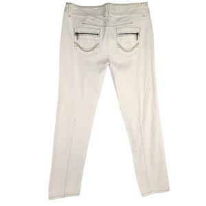 FreeStyle Skinny Jeans White Zipper Pocket Stretch